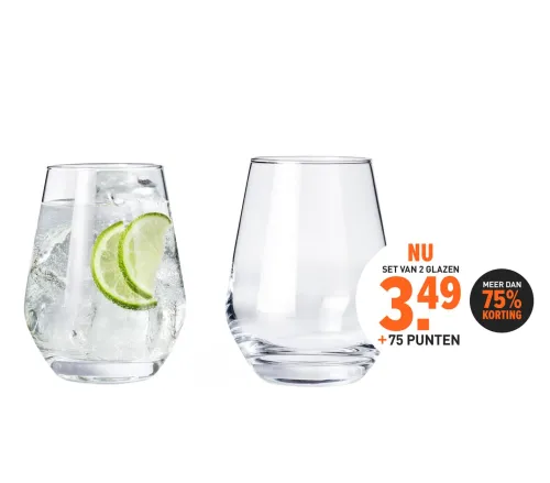 Clearance Chef & Sommelier Chef & Sommelier Tumblerglazen (38 cl) - set van 2