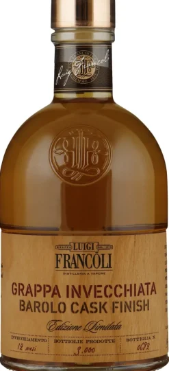Hot Francoli Grappa Barolo Cask Finish