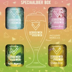 Clearance Gebrouwen door Vrouwen Gebrouwen door Vrouwen Cadeauverpakking met Glas