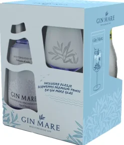 Sale Hendrick's Gin Mare met Schweppes tonic en glas