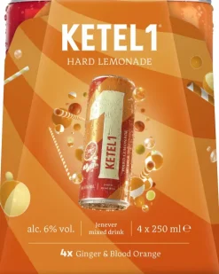 New ST&Euml;LZ Ketel 1 Hard Lemonade Ginger & Blood Orange Koningsdag 4-pack
