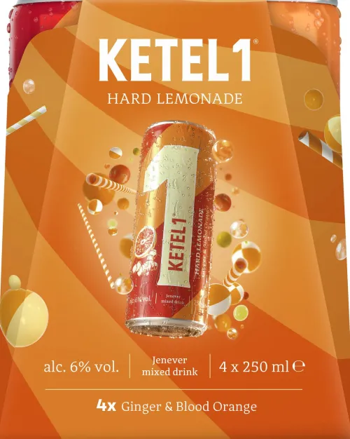 New STËLZ Ketel 1 Hard Lemonade Ginger & Blood Orange Koningsdag 4-pack