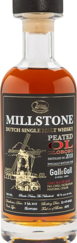 New Laphroaig Millstone Single Malt Peated Oloroso 2018 Gall&Gall Editie