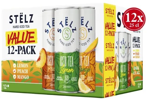 Discount STËLZ Hard Iced Tea Mango, Lemon & Peach 12-pack