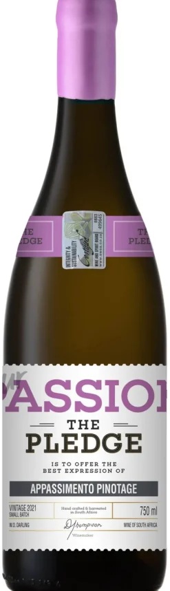 Hot The Pledge The Pledge Our Passion Appassimento Pinotage 2021